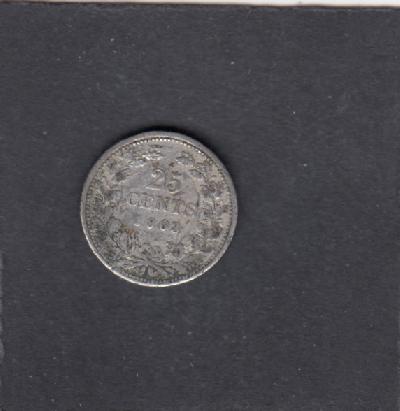Beschrijving: 25 Cent WILHELMINA